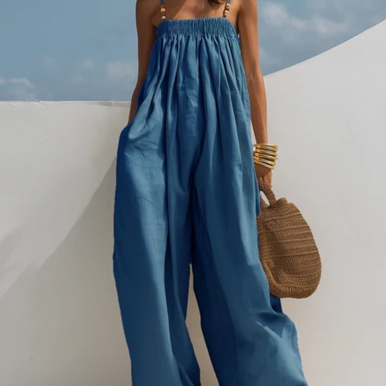 Women's Wide-Leg Denim Jumpsuit, photo 7