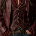 Delphine | Vintage Burgundy Blazer
