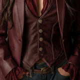Delphine | Vintage Burgundy Blazer