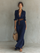 Women's Casual Long Dress – Victoire in Navy Blue