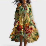 Janessa Sophisticated Dress in Multi-colored