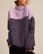 Women's Cotton Mock-Neck Sweater in Purple