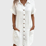 Caroline Comfortable Dress in White