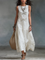 Women's Sleeveless Maxi Dress in White