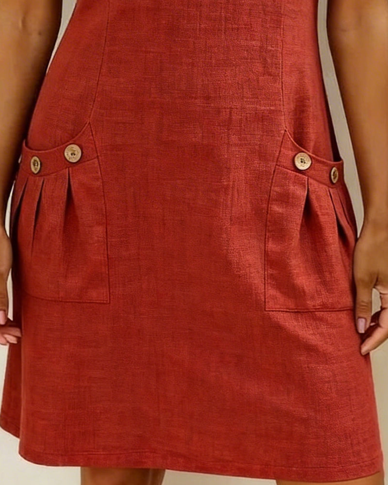 Women's Cotton Dress with Zip Pocket, photo 9