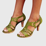 Carla Comfort Heels in Galway Green