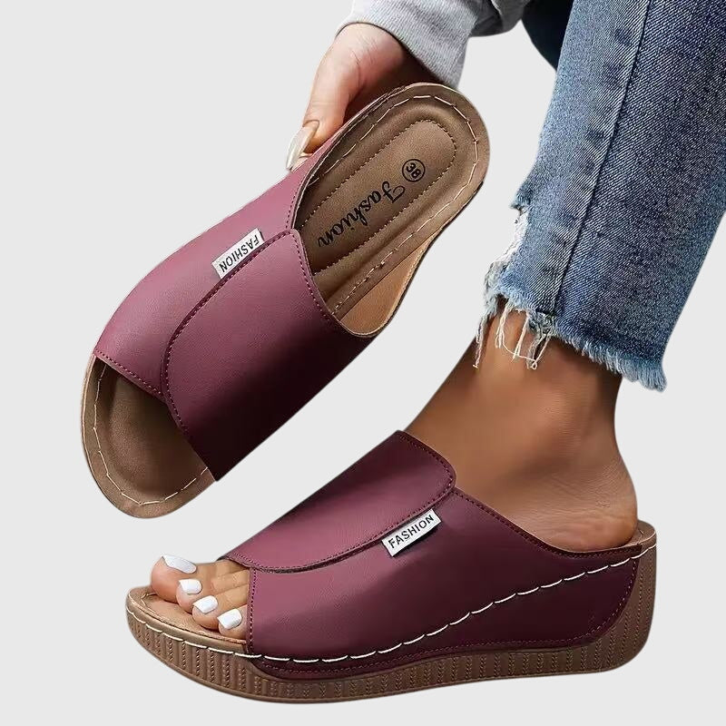Women's Classic Comfort Walking Sandals in Purple