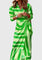 Women's Elegant Wrap Dress with Print in Green