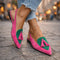 Women's sandals with straps and tassels in Pink and Freen