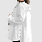 Women's Comfortable Velvet Hooded Jacket in White