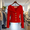 Women's Soft Knit Blouse in Red