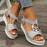 Women's Comfort Sandals with Optimal Support in Silver