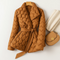 Women's Warm Quilted Puffer Coat in Copper Brown