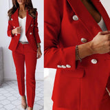 Sophisticated Women's Suit in Red