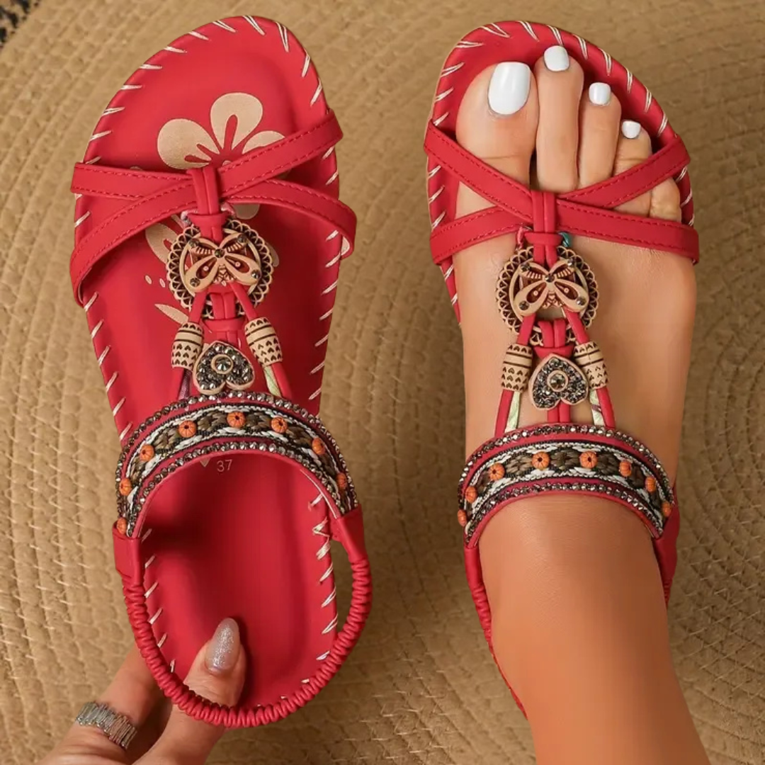 Comfort Sandals with Anatomical Support in Red