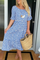 Women's Sable Short-Sleeve Midi Dress in Blue