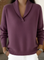 Antonine V-Neck Sweater in Purple