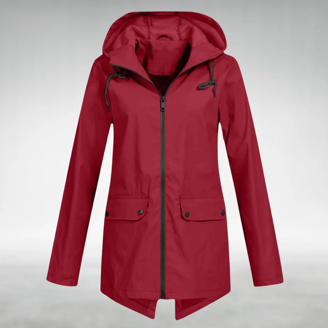 Women's Raincoat Jacket in Red