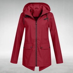 Women's Raincoat Jacket in Red