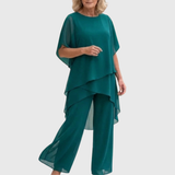 Fluid Palazzo Set in Turquoise
