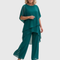 Fluid Palazzo Set in Turquoise