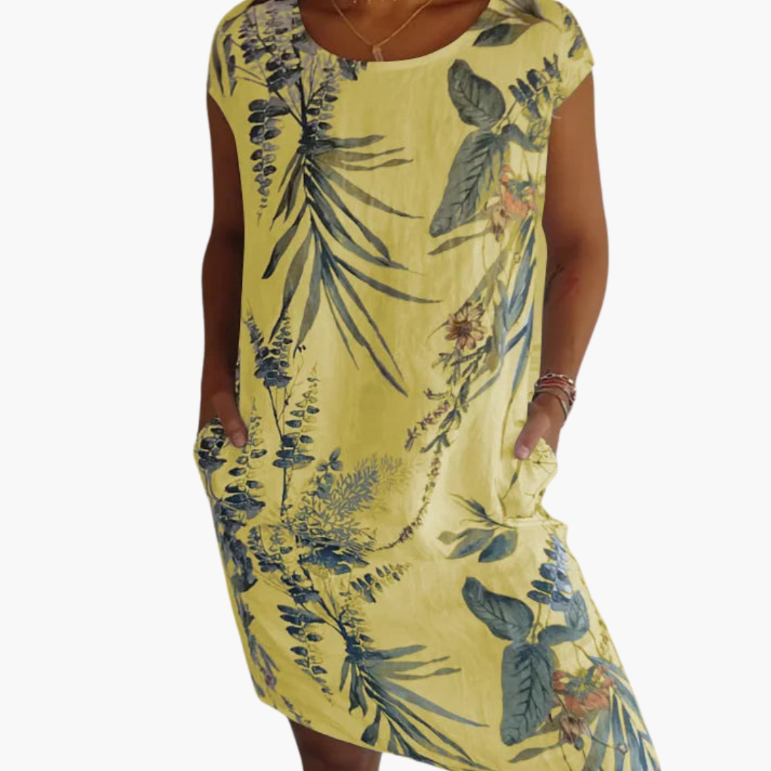 Nicole Comfortable Dress in Yellow