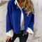 Women's Cashmere-Feel Cropped Jacket in Blue