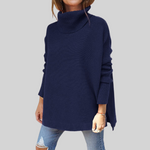 Almut Oversized Turtleneck Sweater in Navy