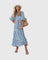 Women's Boho Maxi Dress in Blue