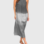 Women's Stylish Print Dress in Light Gray