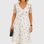 Brislyn Elegant Midi Dress in White 1
