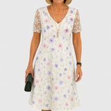 Brislyn Elegant Midi Dress in White 1