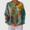 Alina Vibrant Floral Print Sweater in Multicolored