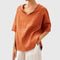 Women's Casual Loose-Fit Blouse in Orange