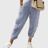 Women's Elegant Autumn Pants in Blue