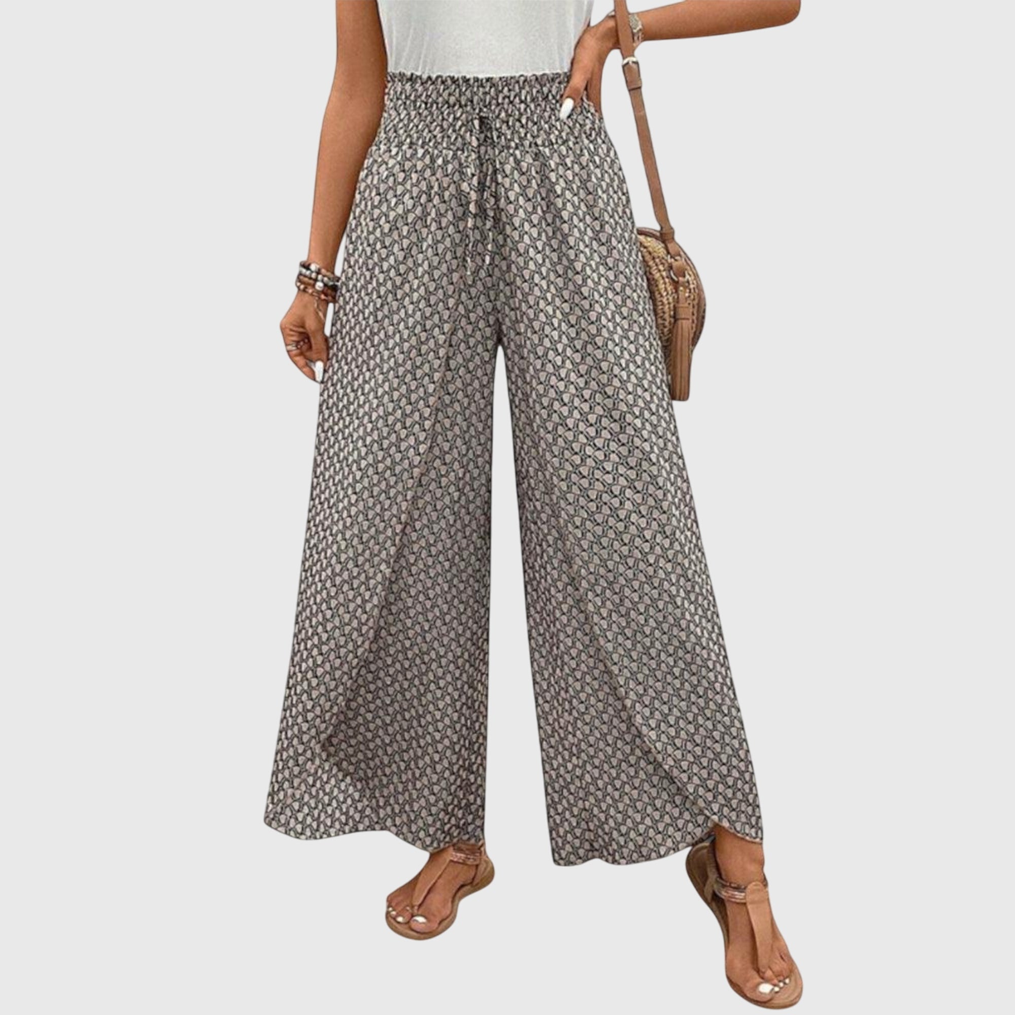 Women's Stylish Palazzo Pants in Gray