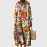 Women's Geometric Midi Dress in Style 7