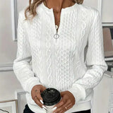 Women's Zip-Front Knit Sweater, photo 6