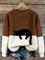 Women's Soft Cat Graphic Sweater in Brown