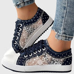 Elena Comfort Sneakers in Navy