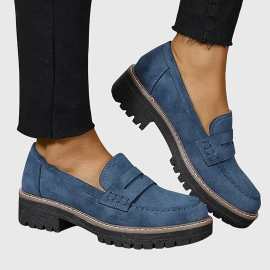 Women's Timeless Suede Loafers in Blue