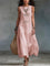 Women's Sleeveless Maxi Dress in Pink