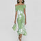 Isabrunel Elegant Midi Dress in Green