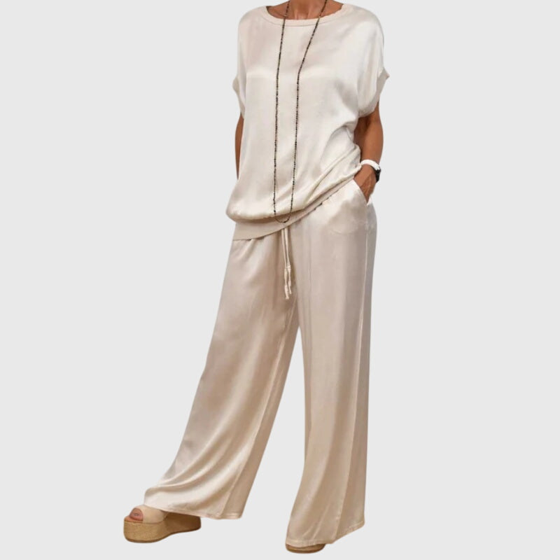Kayla Elegant Two-Piece Set in White
