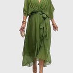 Bethany Elegant Dress in Green