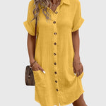 Caroline Comfortable Dress in Yellow