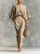Women's Long Sleeve Skirt Set in Khaki