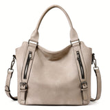 Women's Bag – Everyday Leather Carryall in Gray
