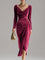 Mykah Elegant Midi Dress in Pink