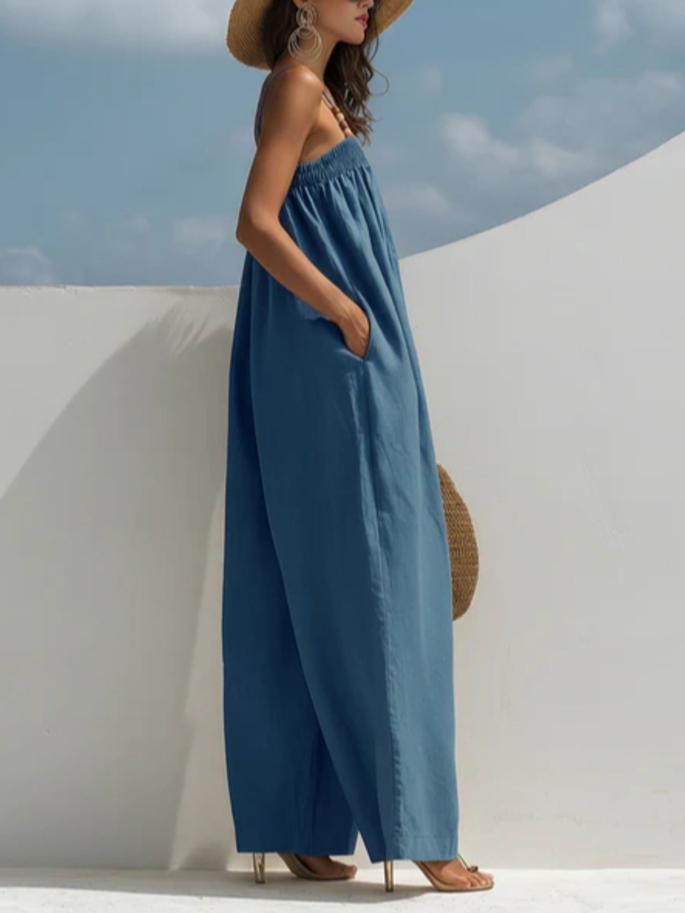 Women's Wide-Leg Denim Jumpsuit, photo 4